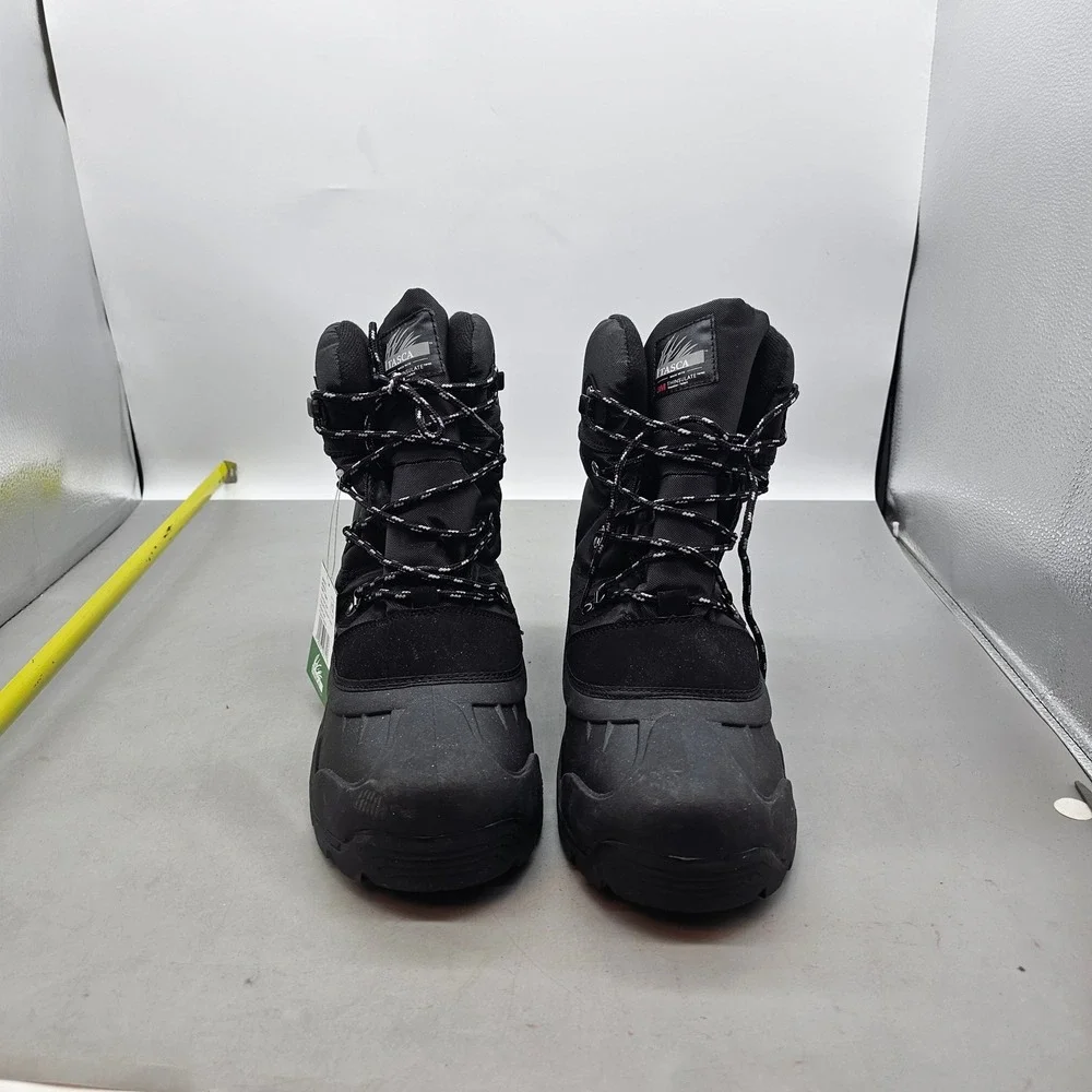 Itasca Mens Black Snow Boots 3M Thinsulate Insulated Winter Work Boots Size 12